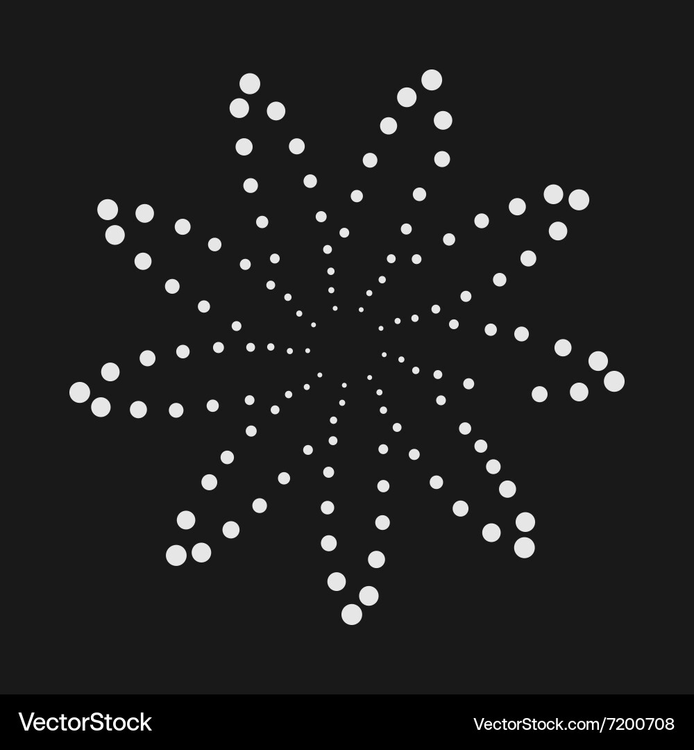 Abstract dotted shape design element Vector Image