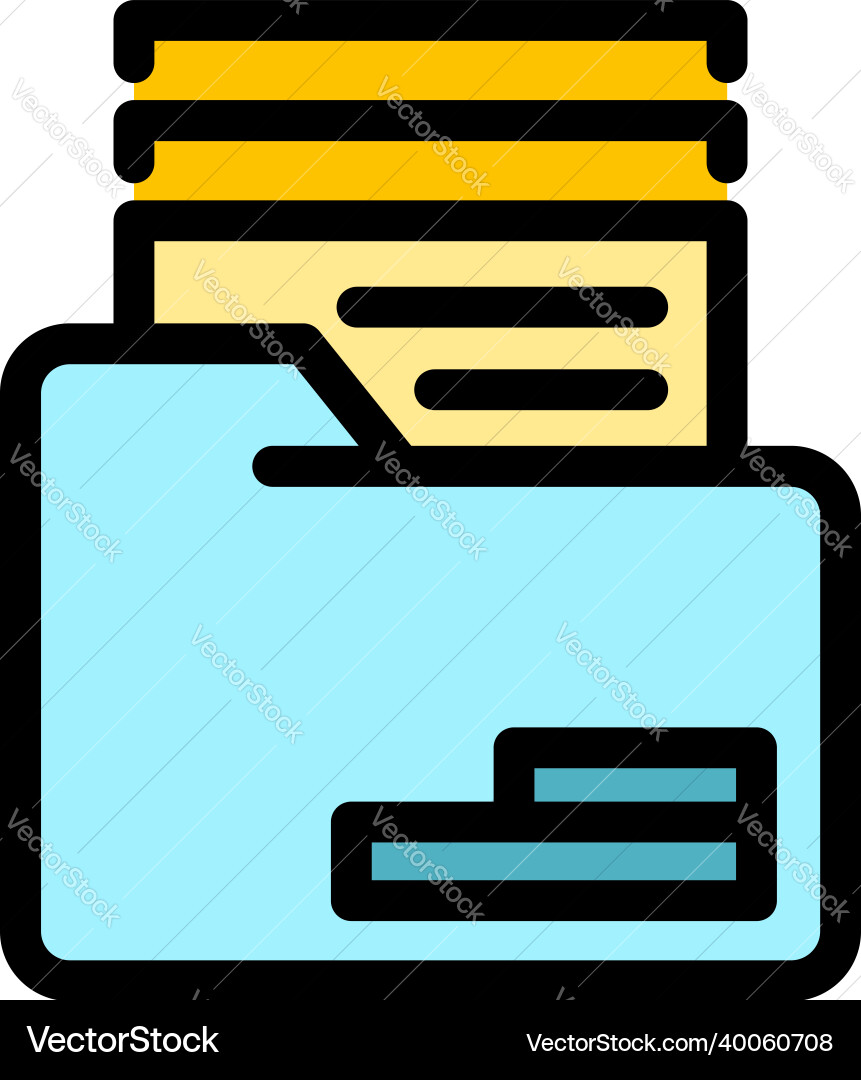 Archive folder icon color outline Archive folder icon color outline vector image