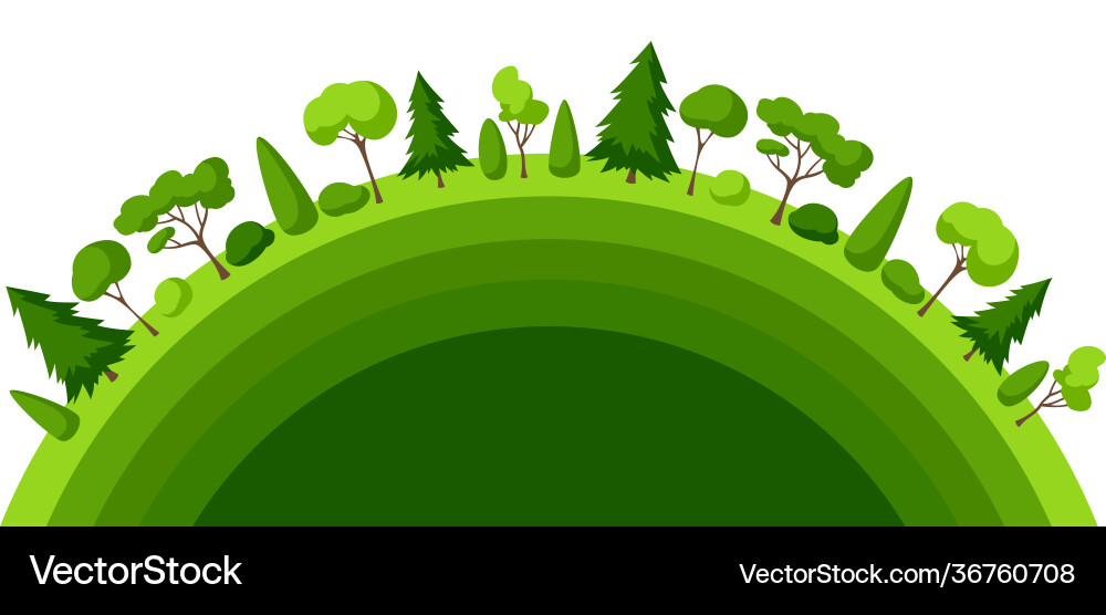 Background with trees spruces and bushes Background with trees spruces and bushes vector image