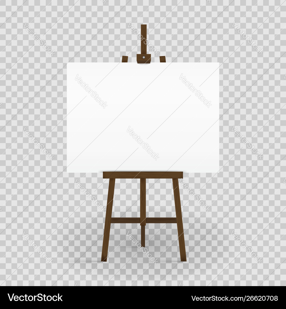 Blank canvas on a artist easel art board – Royalty-Free Vector | VectorStock, image size:1000x1080