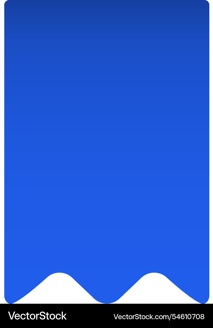 Blue gradient background featuring a wavy white Vector Image