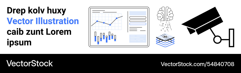 Business data analytics ai stacked documents Business data analytics ai stacked documents vector image