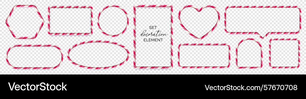 Christmas candy border frame and element Christmas candy border frame and element Vector Image