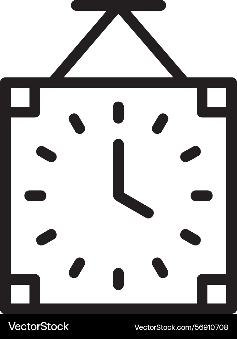 Clock linear style icon design Vector Image