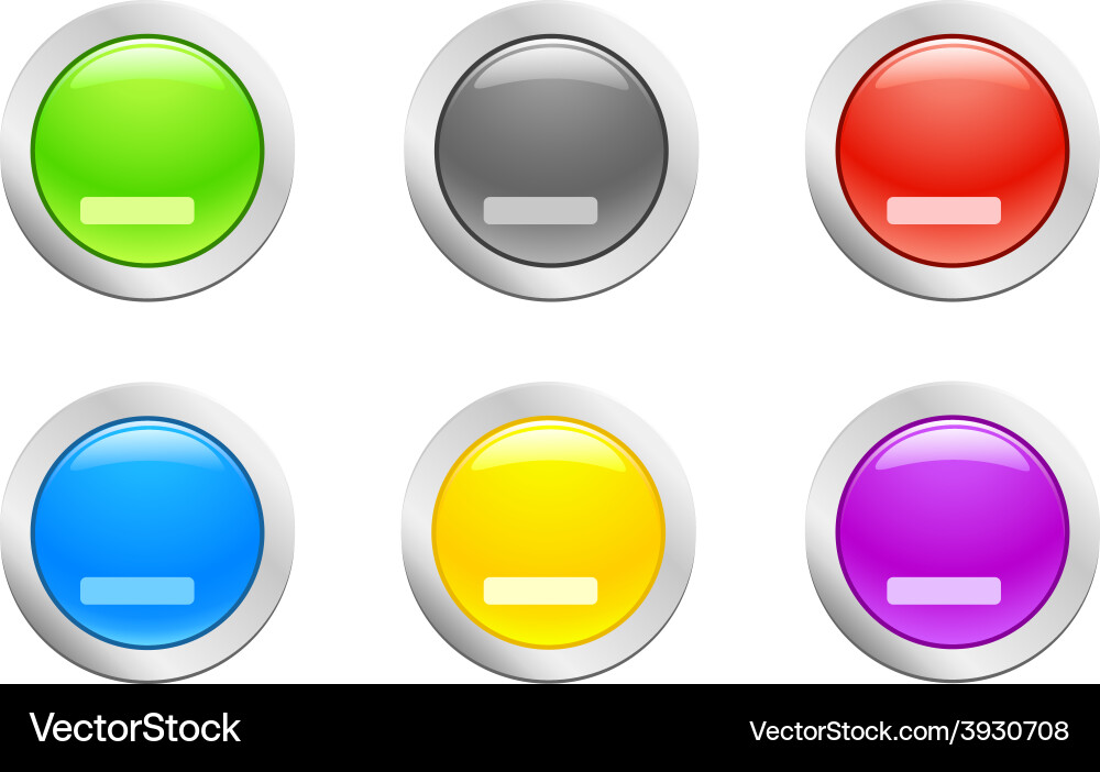 Cut down button Vector Image