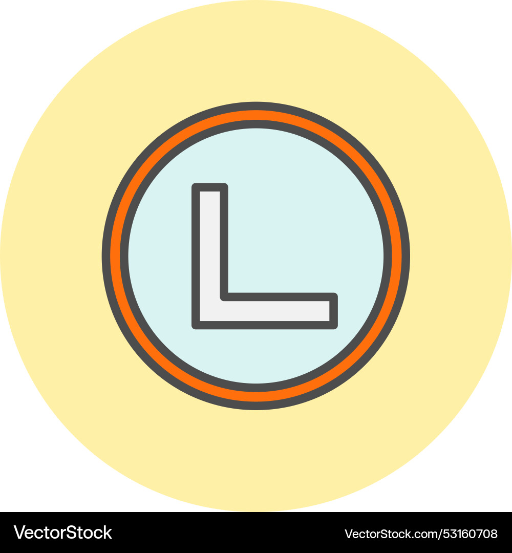 Diagonal arrow line filled circle icon vector image