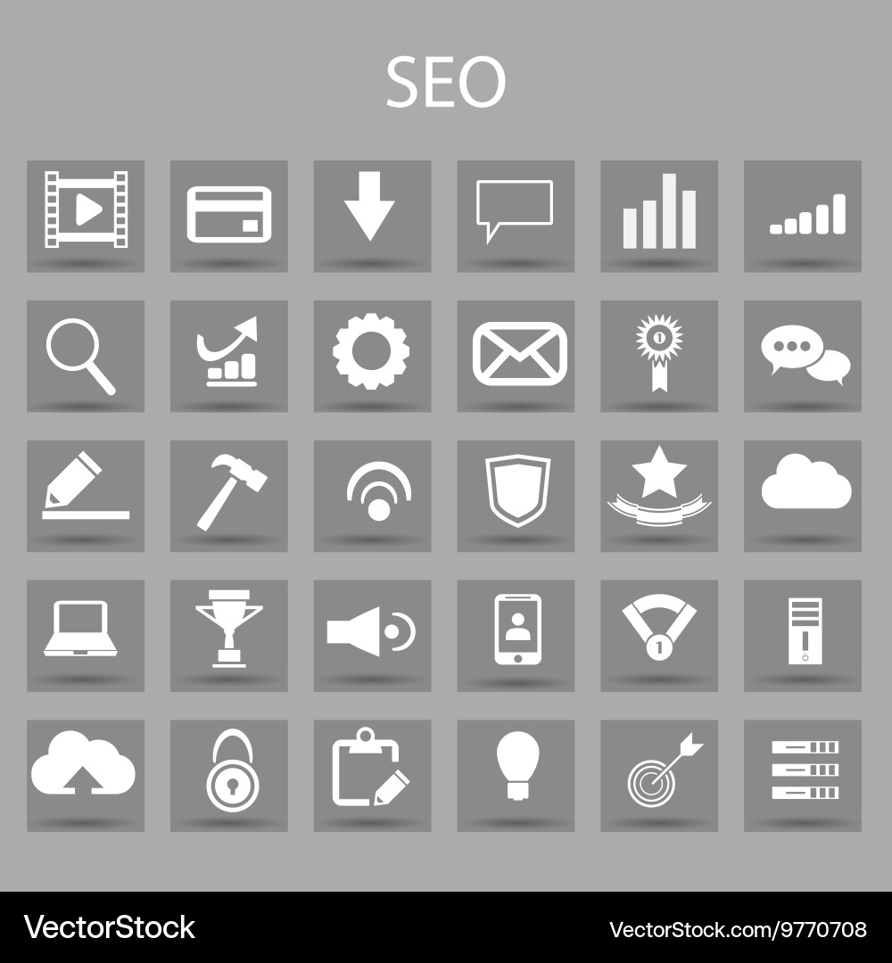 Flat icons set and graphic design elements vector image