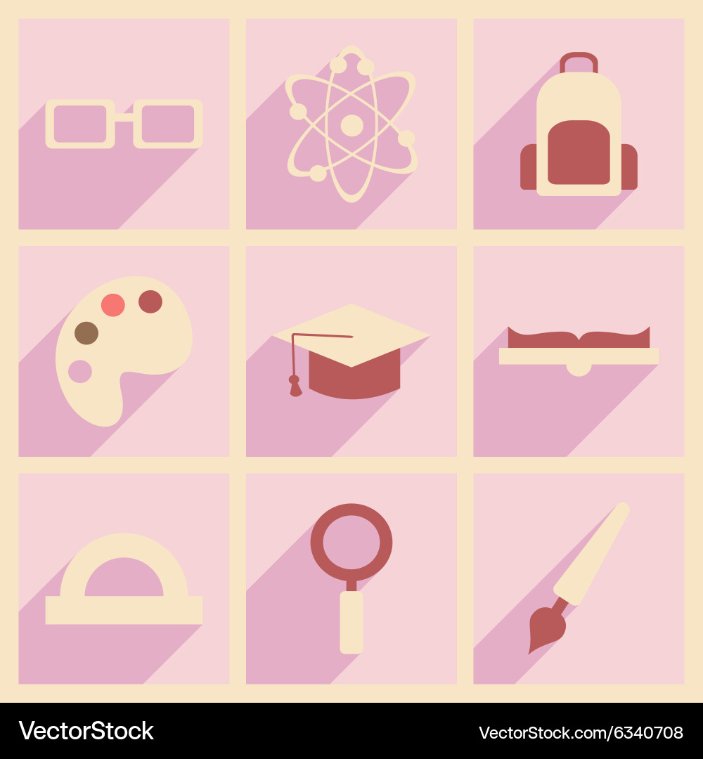 Flat with shadow concept and mobile application Vector Image
