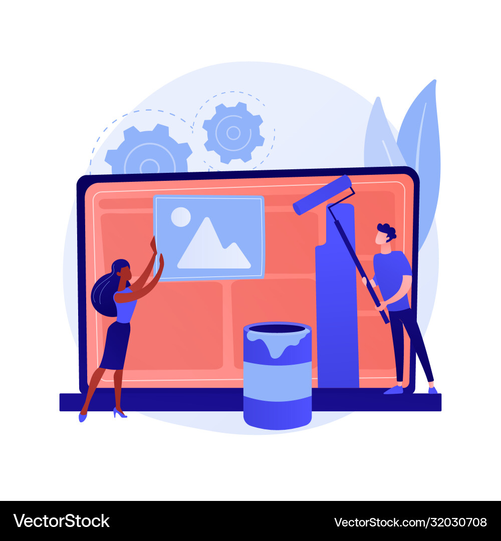 Graphic design video tutorial concept Graphic design video tutorial concept vector image