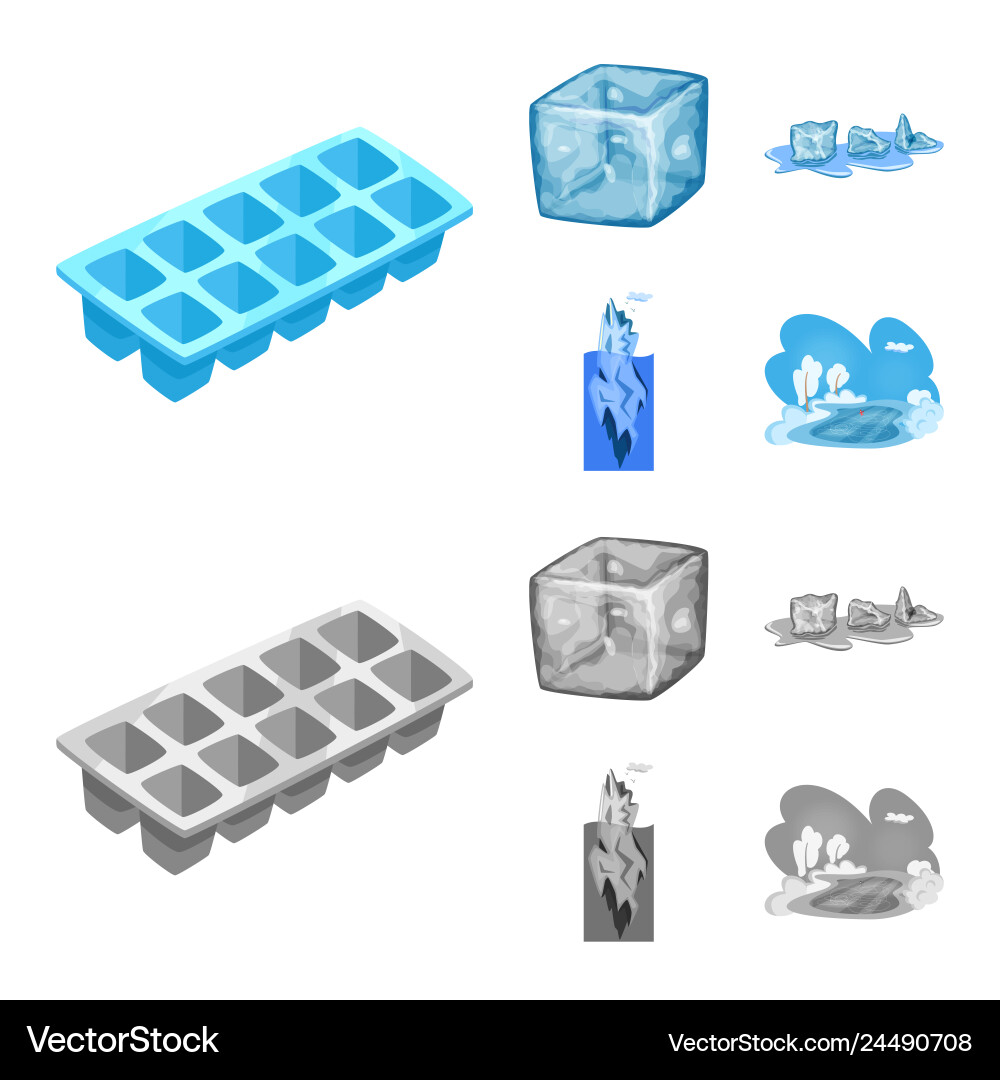 Isolated object of texture and frozen icon Isolated object of texture and frozen icon vector image