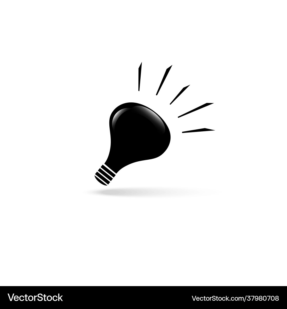 Light bulb with rays image Light bulb with rays image vector image