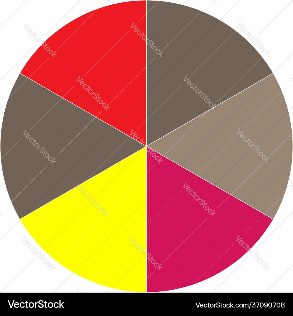 Segmented circle pie graph chart infographics Segmented circle pie graph chart infographics vector image