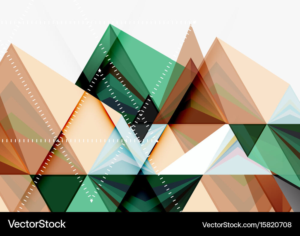 Triangular low poly a4 size geometric vector image