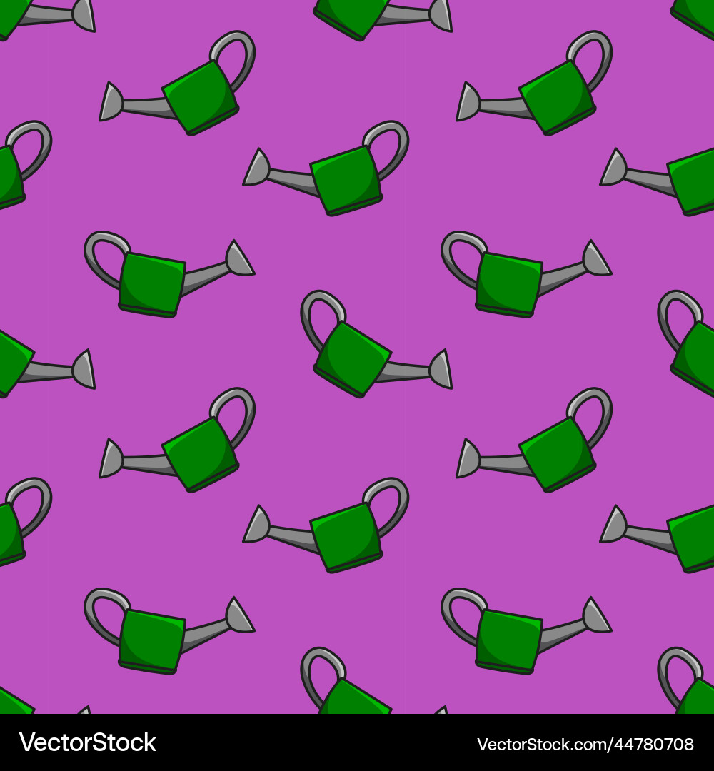 Watering can pattern Watering can pattern vector image