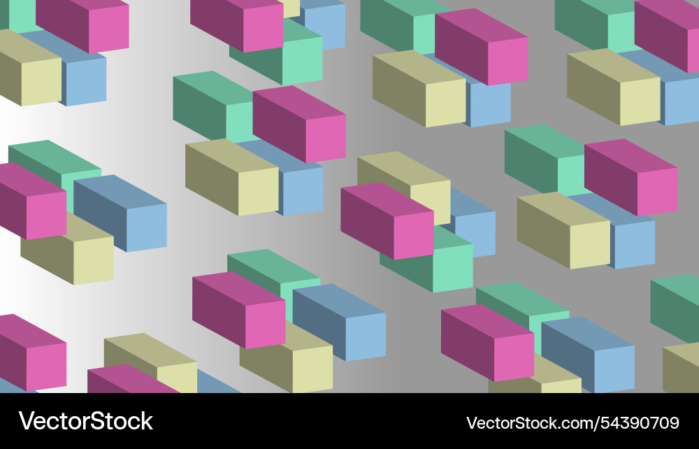 Abstract 3d square shape colors on background Abstract 3d square shape colors on background vector image