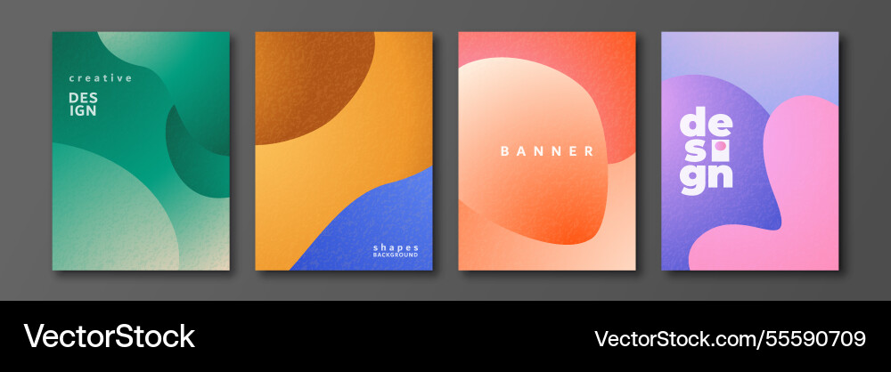 Abstract Liquid Background Set Royalty Free Vector Image