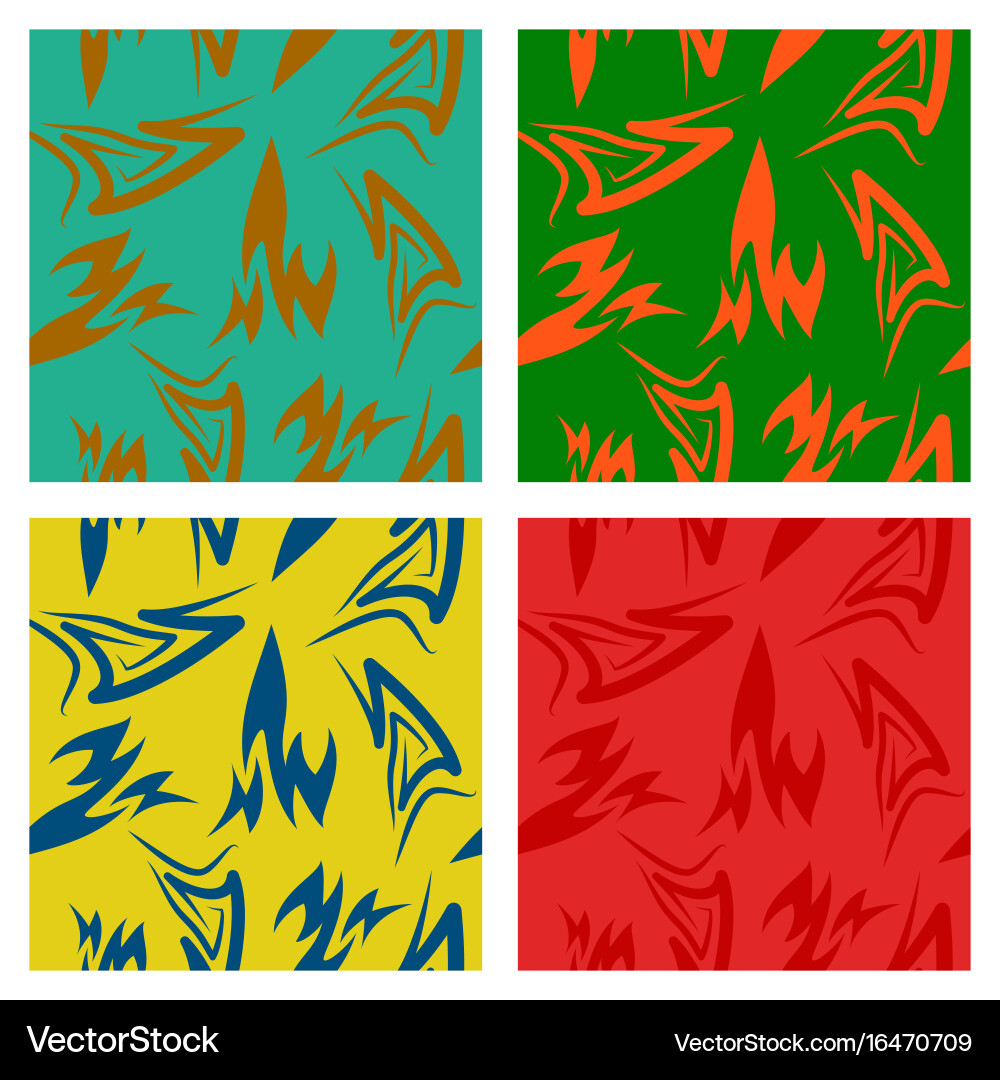 Assembly of patterns in striped style vector image