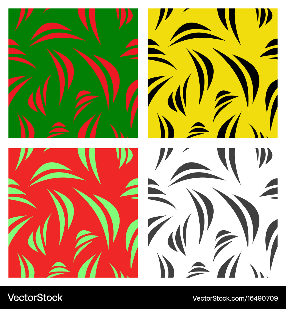 Assembly of patterns in striped style vector image