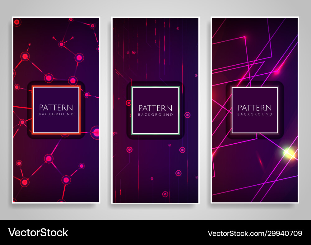 Colorful Header Set - Abstract Backgrounds vector image