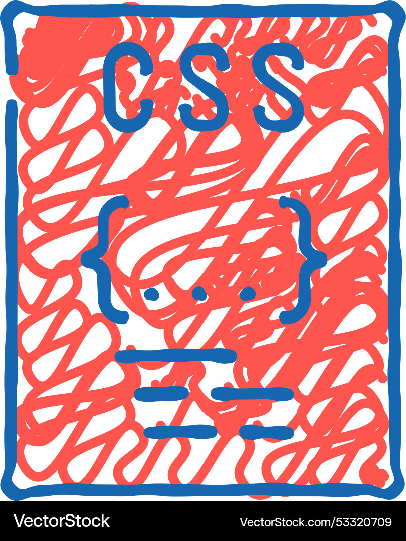 Css Datei Format Dokument Symbol doodle Css Datei Format Dokument Symbol doodle vektorbild
