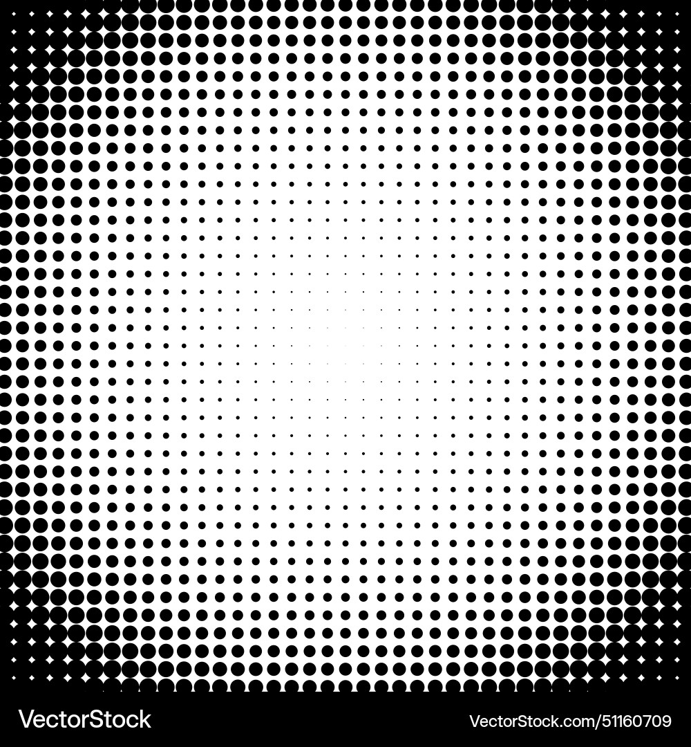 Halftone circle frame dots texture Vector Image