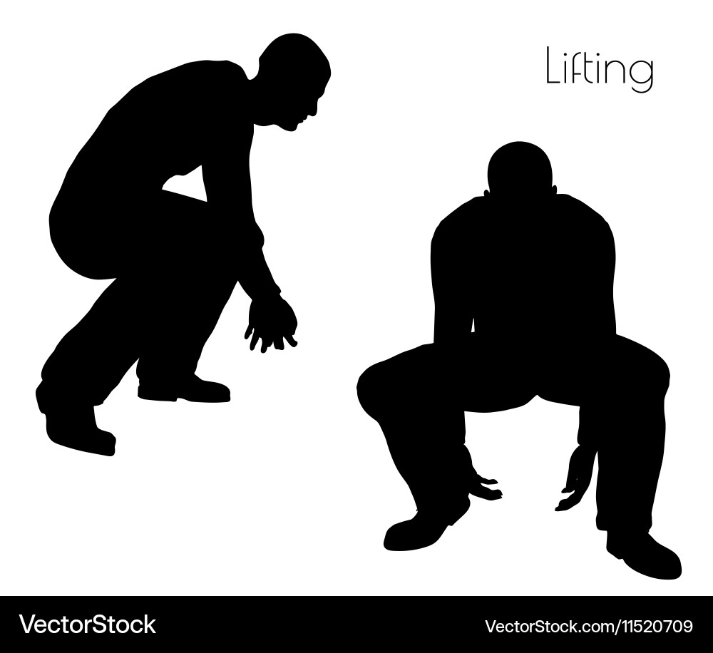 Man in lifting action pose vector image