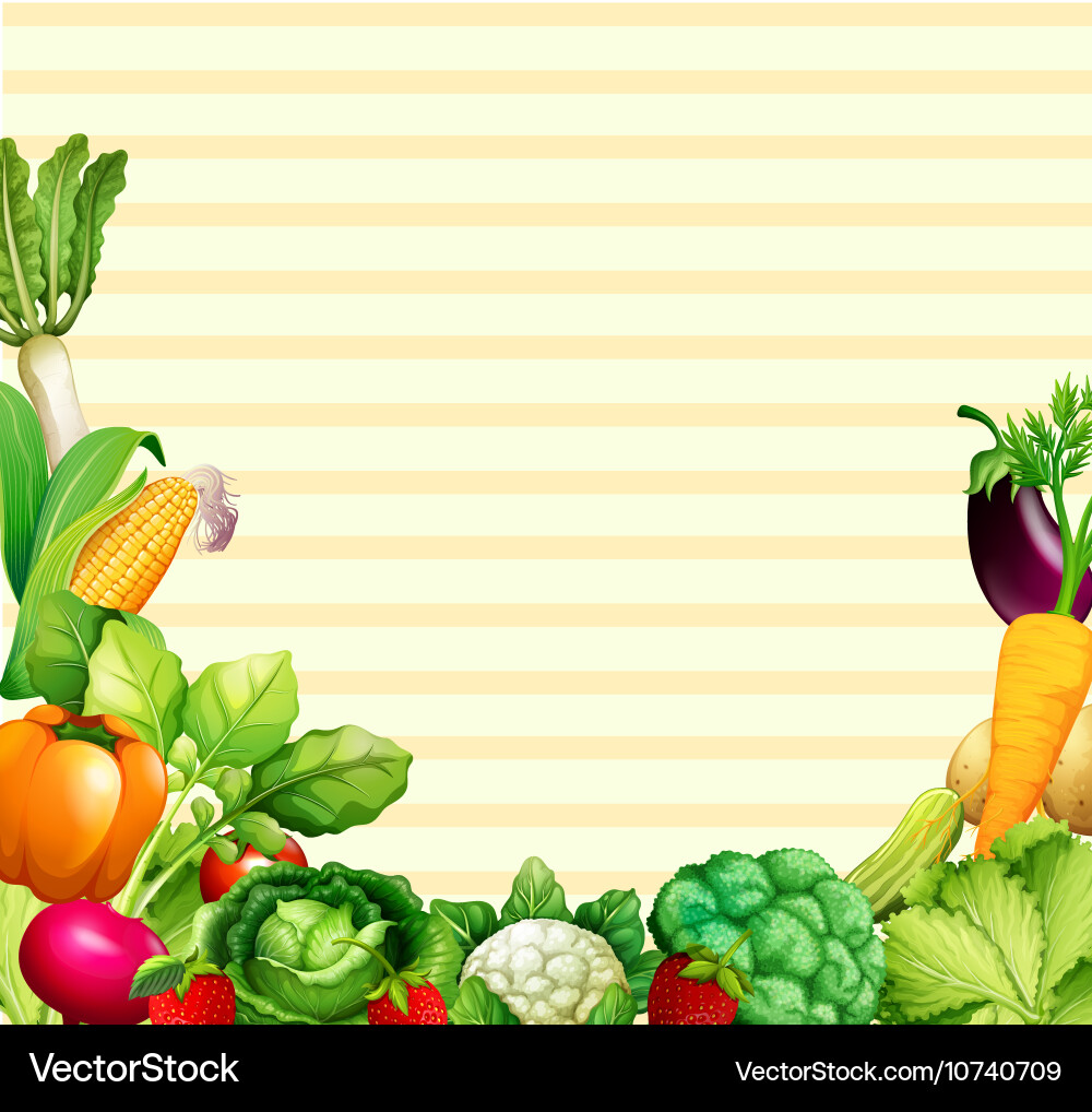 Paper design with vegetables and fruits – Royalty-Free Vector | VectorStock, image size:1000x1018