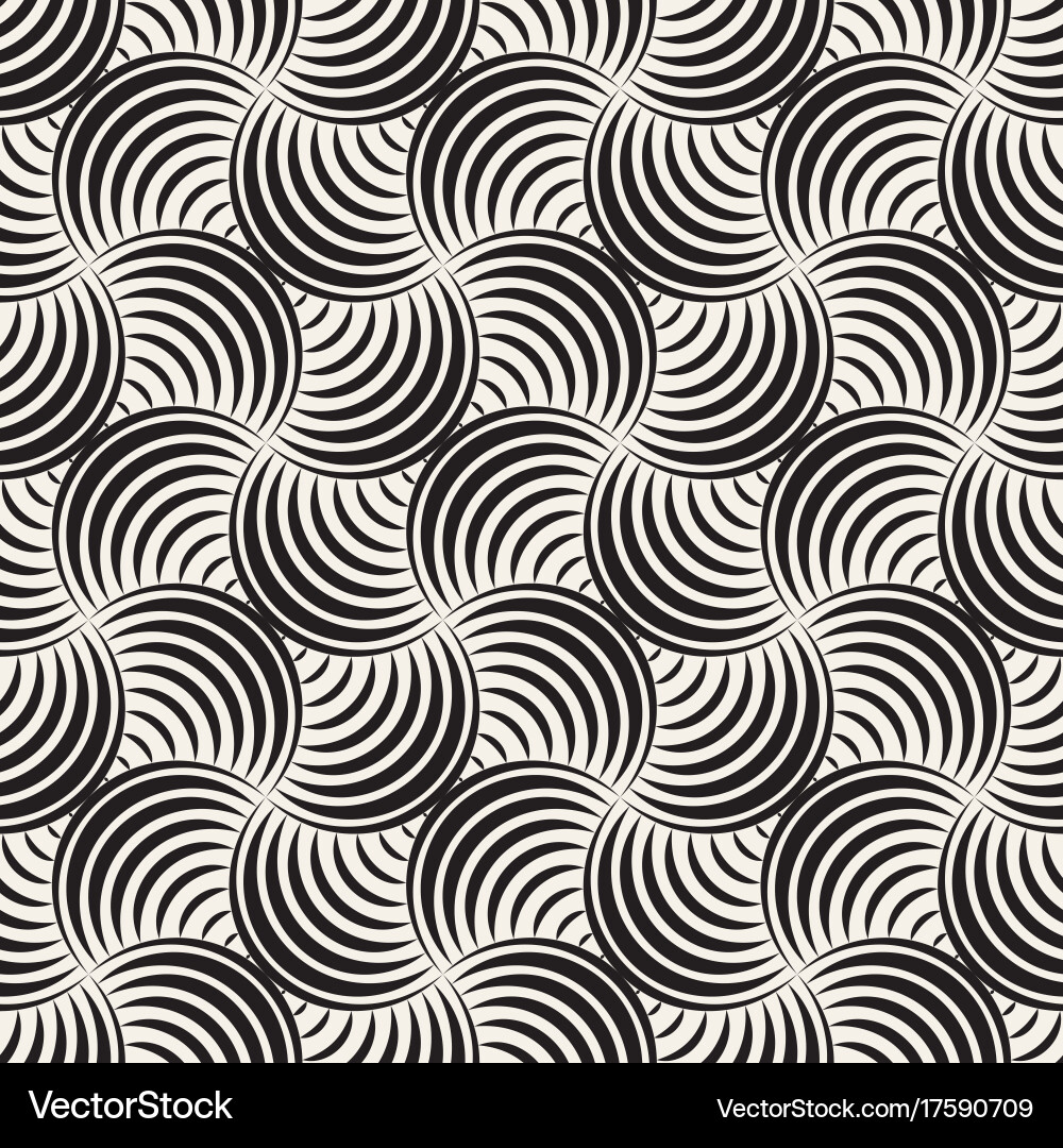 Seamless rounded lines pattern abstract Vector Image