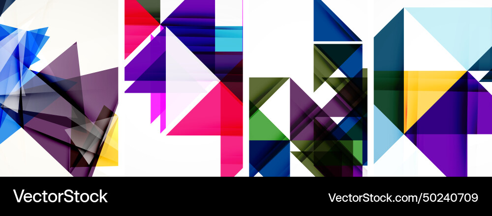 Set of abstract random triangle composition Set of abstract random triangle composition vector image