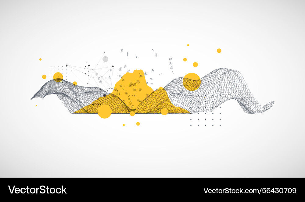 Template for science and technology presentation Vector Image
