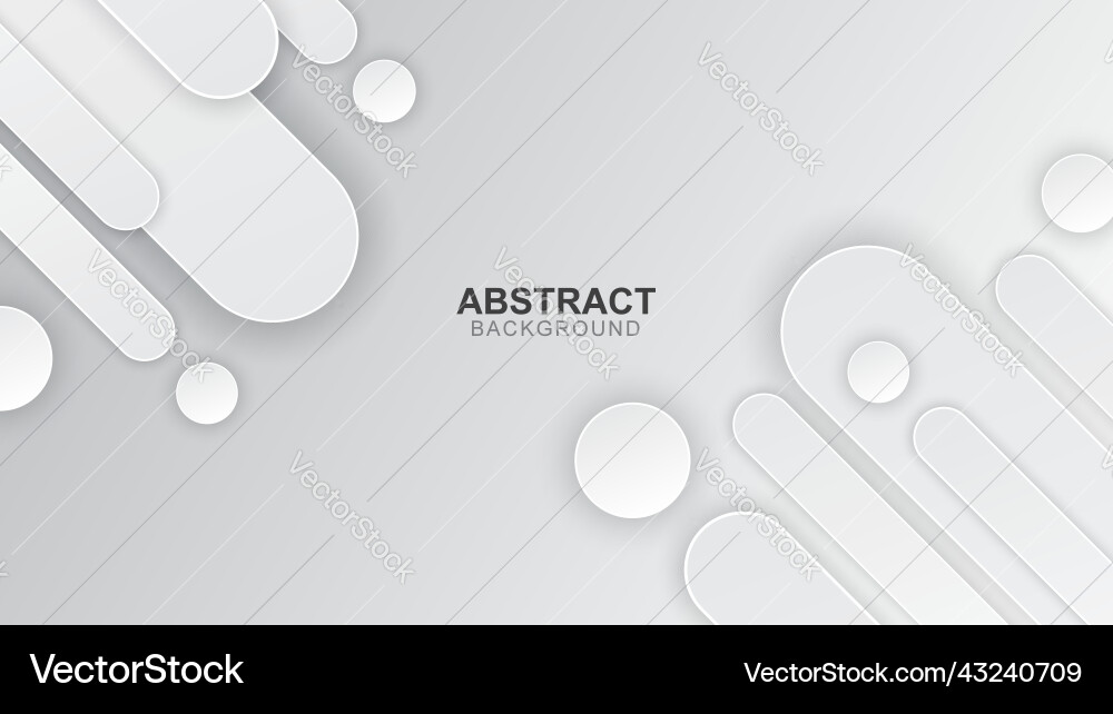 White abstract background on 3d design Vector Image