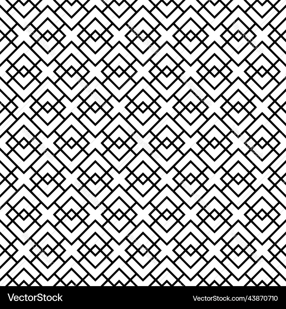 A seamless pattern of outlined stacked squares vector image