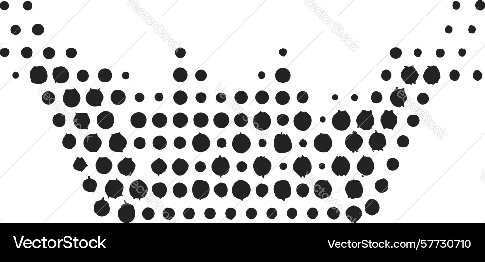 Abstract crown of dots pattern design generative vector image