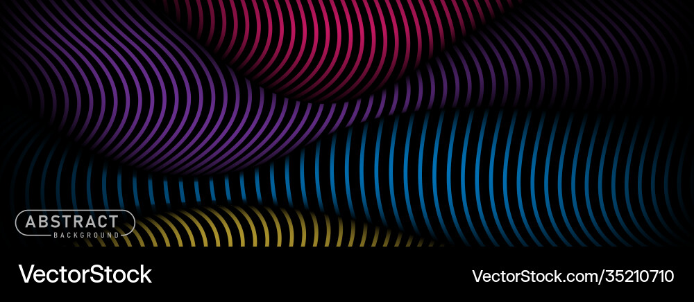 Abstract dark background with various colorful Vector Image