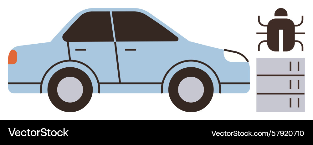 Autonomous smart car concept with data storage Autonomous smart car concept with data storage Vector Image
