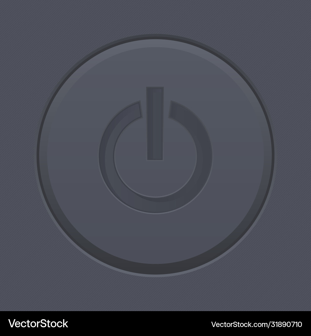 Black power button switch on and off vector image