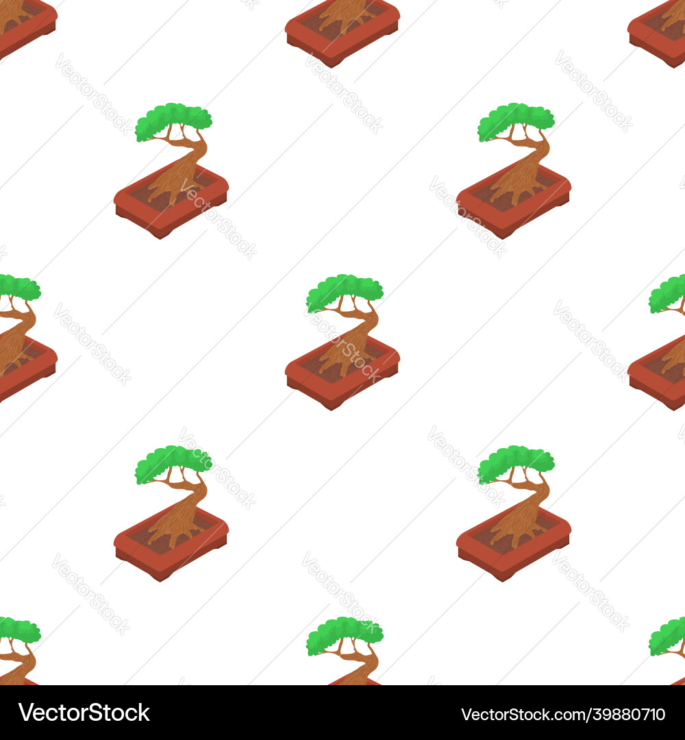 Bonsai tree pattern seamless Bonsai tree pattern seamless Vector Image