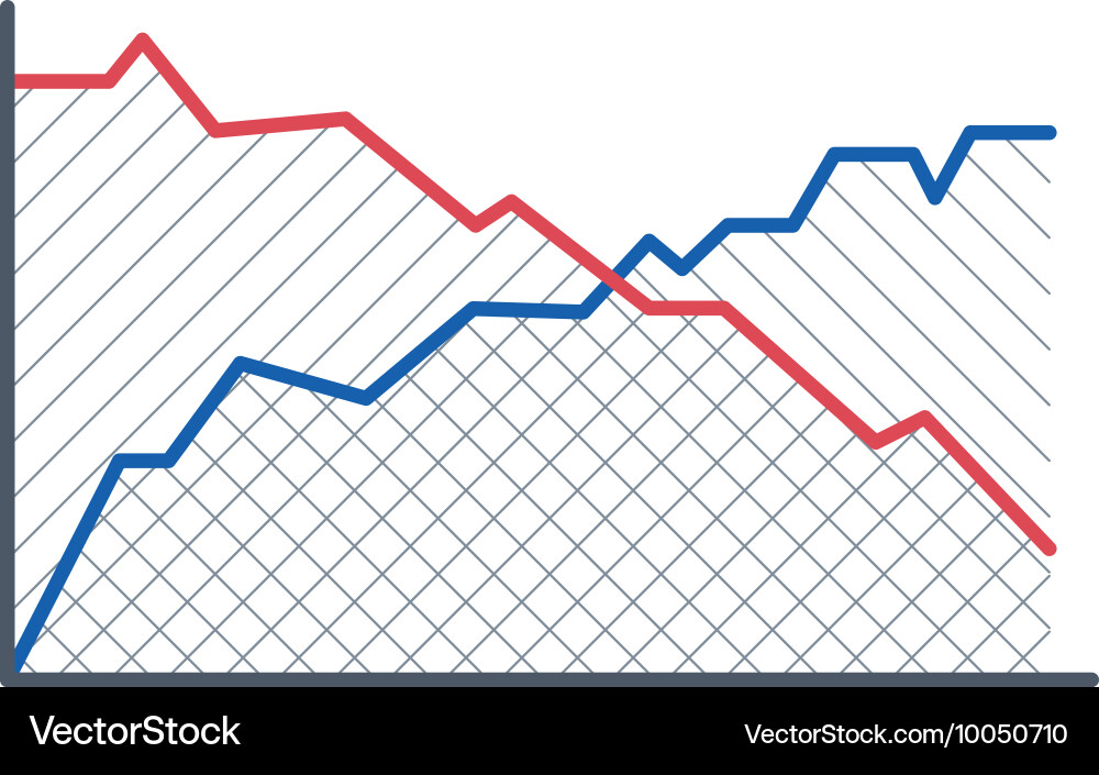 Business data graph analytics vector image
