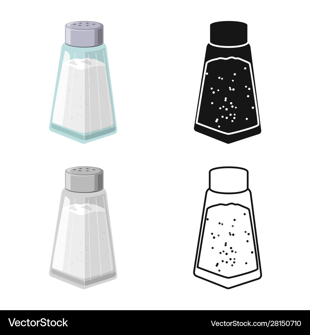 Design salt and shaker icon web element Vector Image