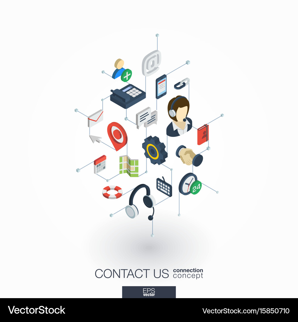 Digital Network Support Icons vector image