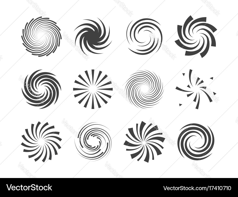 Dynamic Spirals & Twists vector image