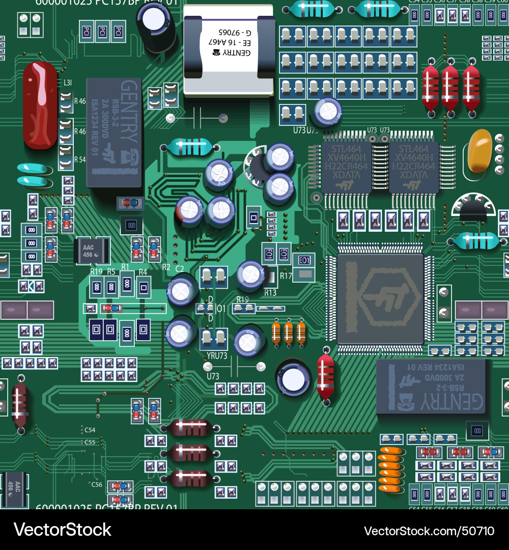 Elektronische Leiterplatte Vektorbild