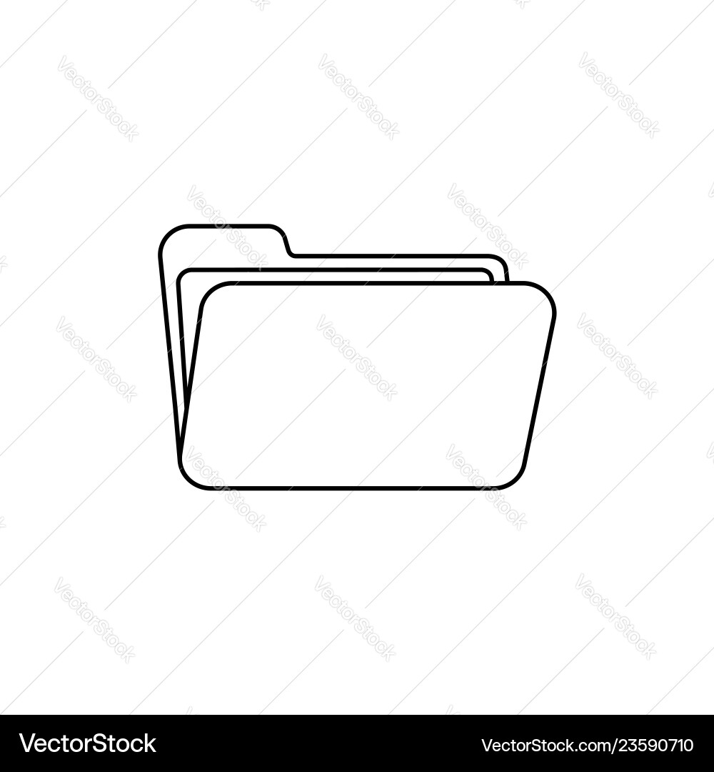 Flat design style of open folder icon on white Flat design style of open folder icon on white vector image