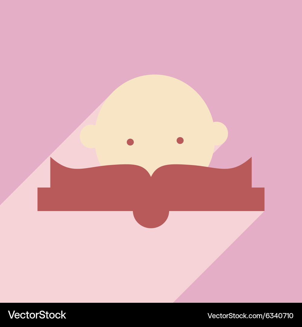 Flat with shadow icon and mobile application vector image
