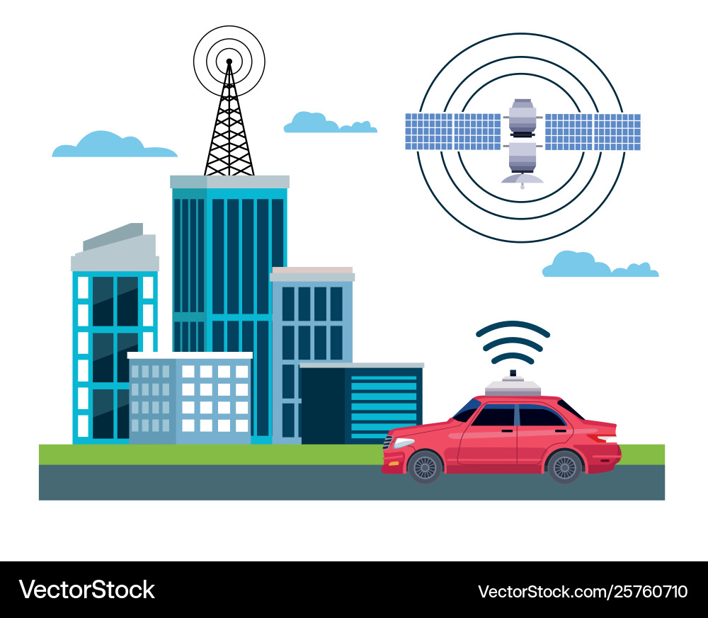 GPS Location & Navigation Service vector image