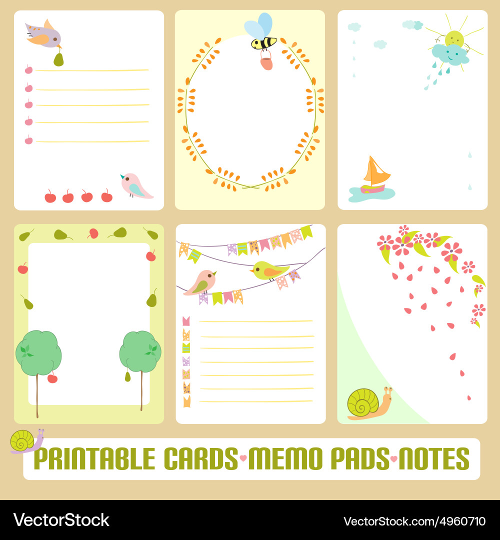 Memo set3 Vector Image