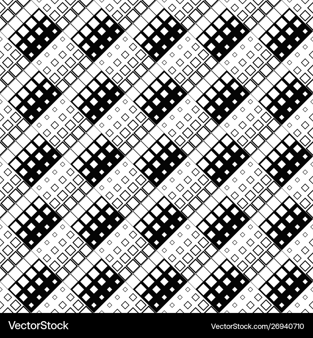 Monochrome abstract diagonal square pattern Monochrome abstract diagonal square pattern vector image