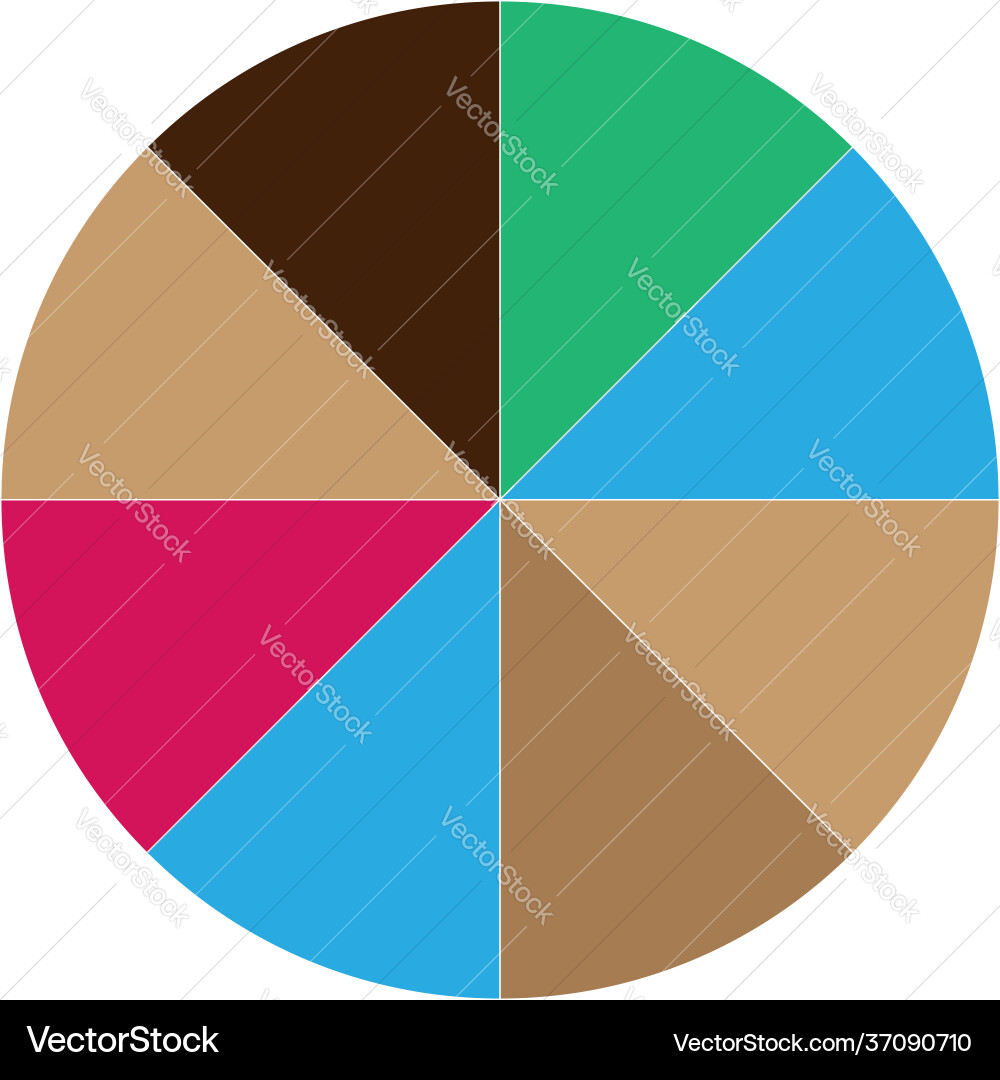 Segmented circle pie graph chart infographics Segmented circle pie graph chart infographics Vector Image
