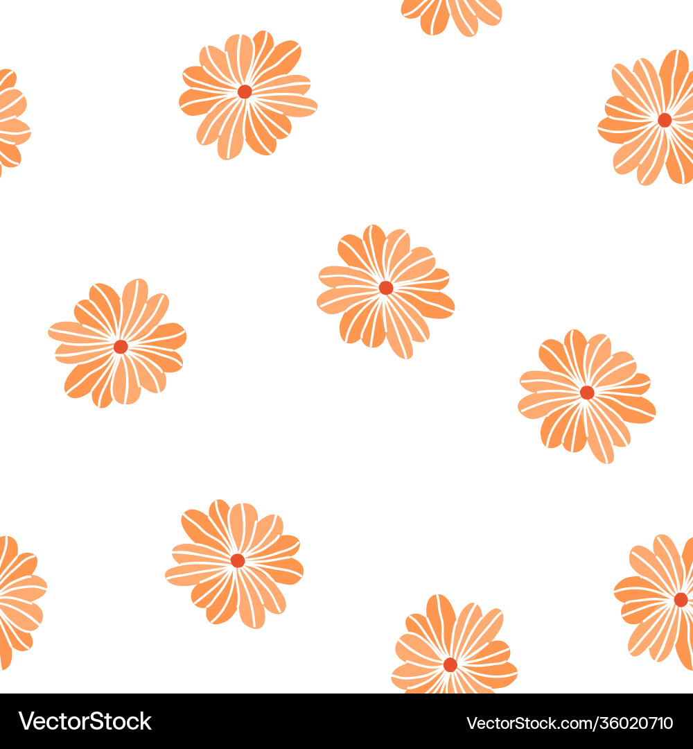 Simple flower doodle repeat pattern design Simple flower doodle repeat pattern design Vector Image