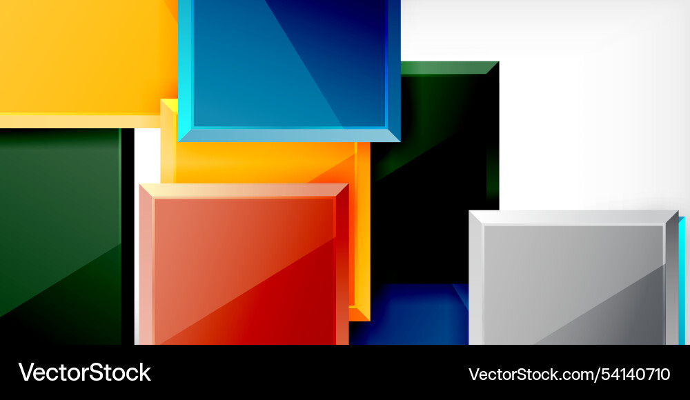 Square shape color abstract geometry Vector Image